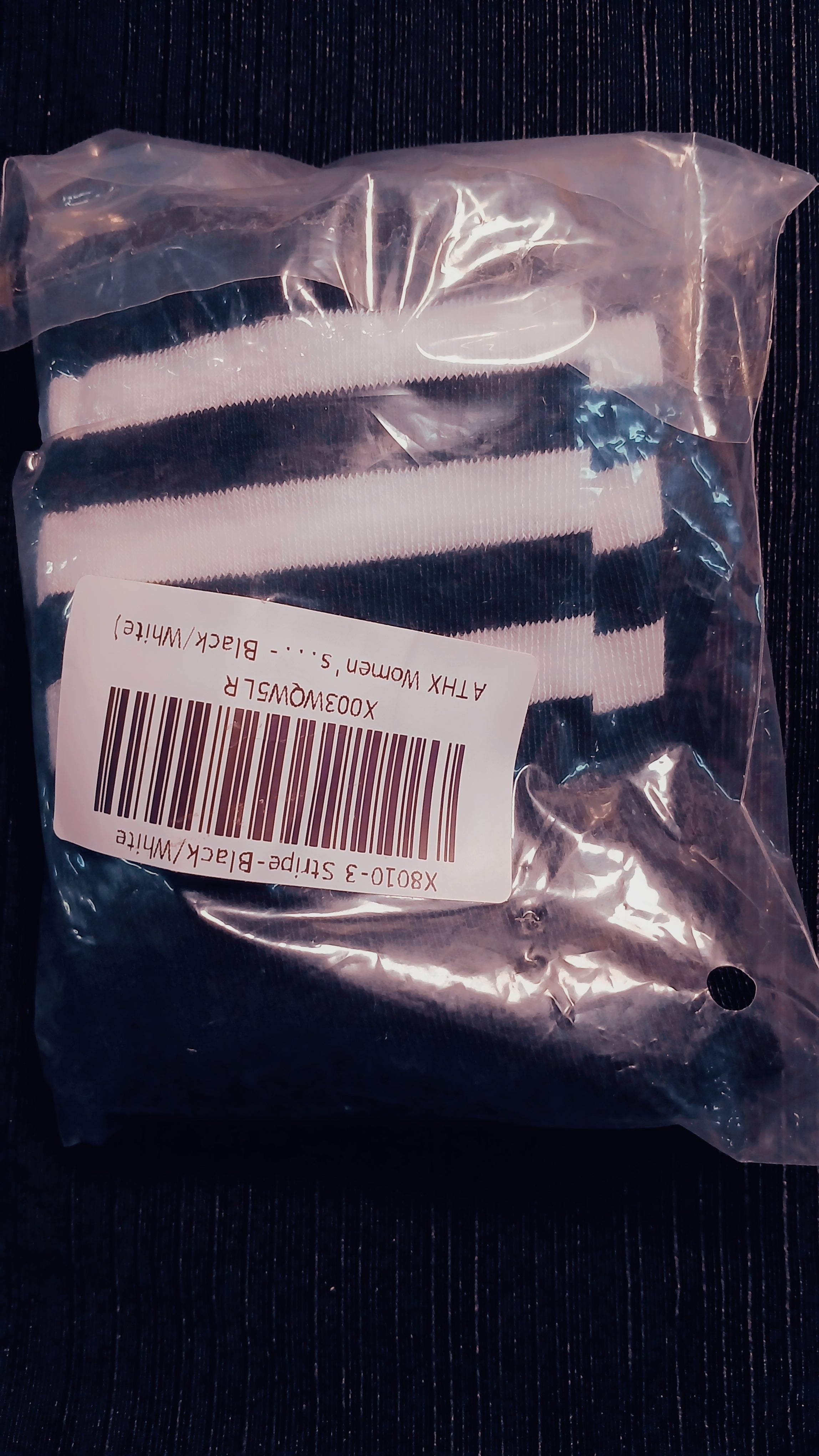 ATHX Women's Striped Thigh High Socks.