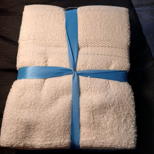 2-Piece 100% Cotton Bath Towel Set - 27 x 54 in. - Bargain Bin Home Collection