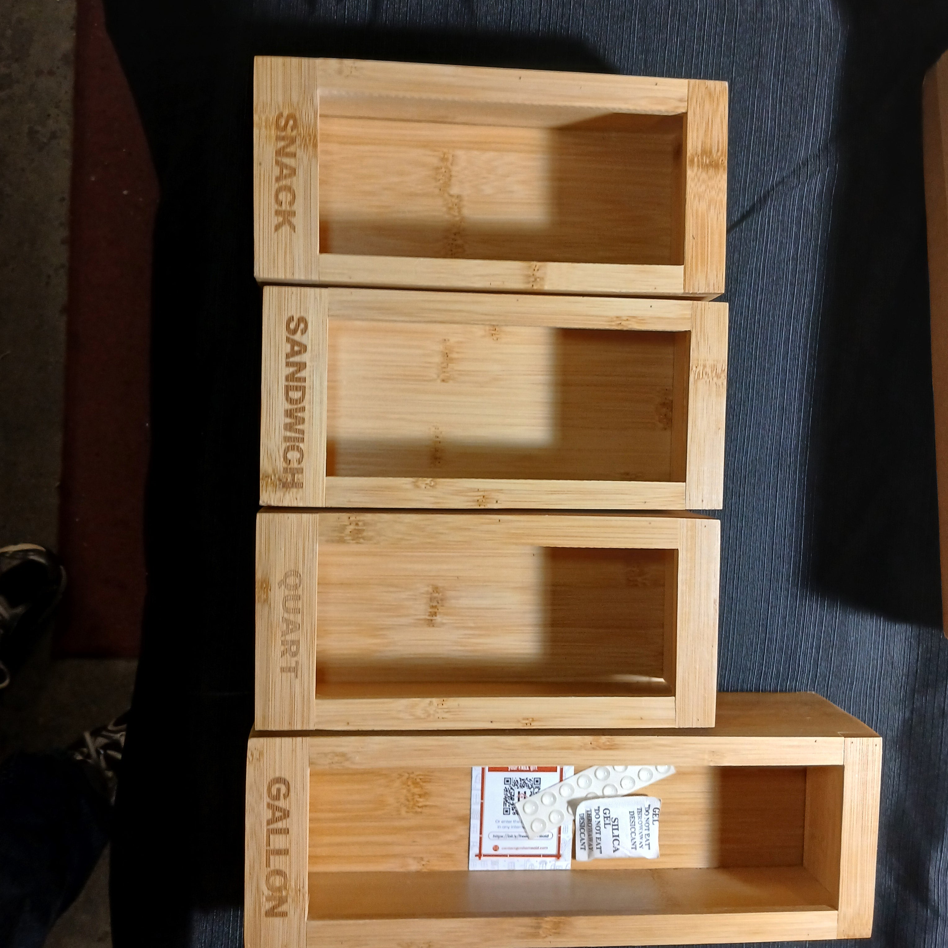 mHomeAid Bamboo Storage Bag 4-piece set